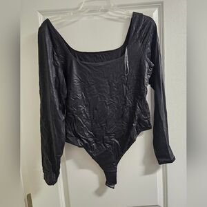 Lululemon Athletica Luxe Shine Black Bodysuit